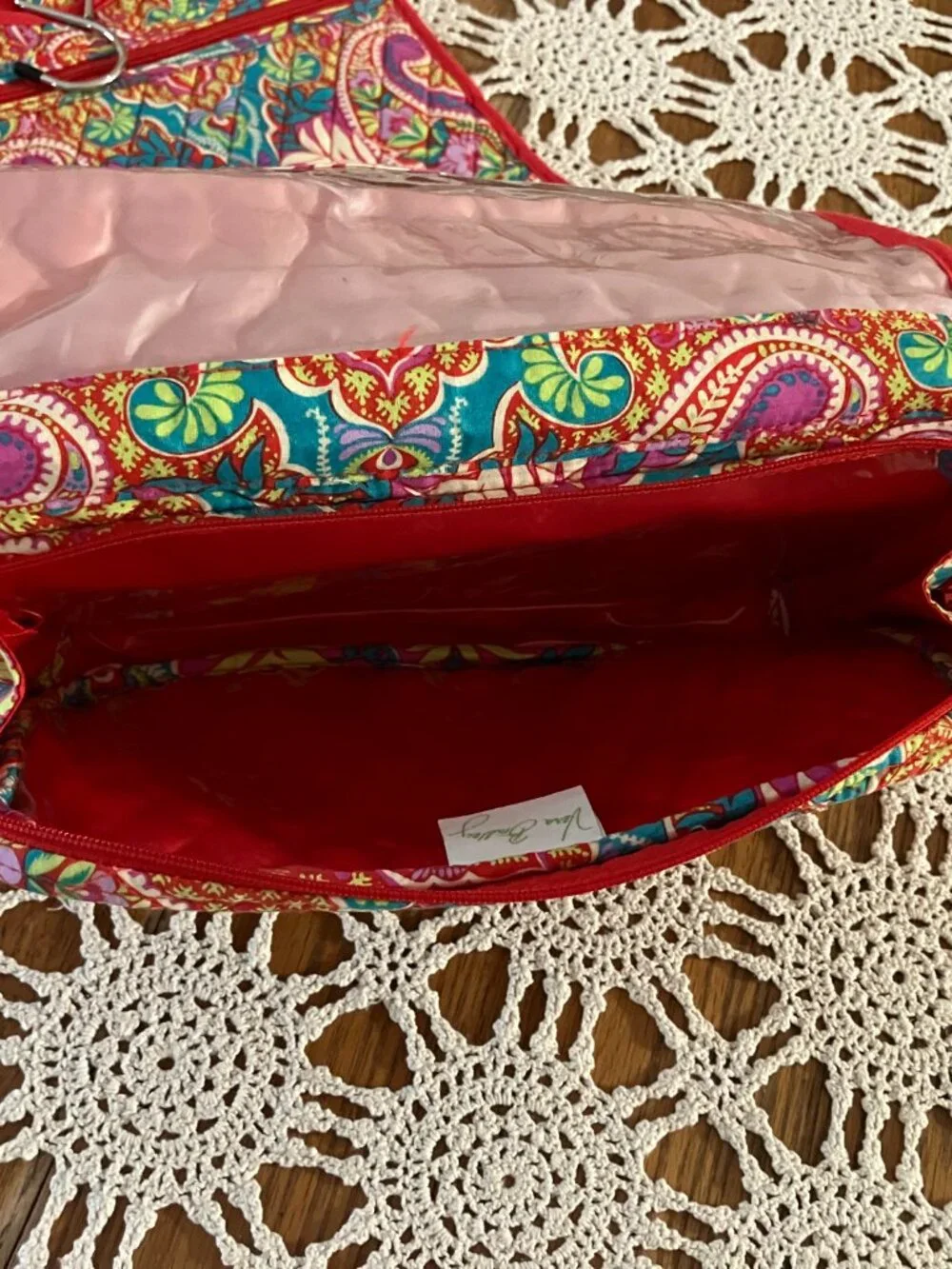 Vera Bradley Makeup Toiletries Travel Hanging Organizer in Retired Paradise Pais